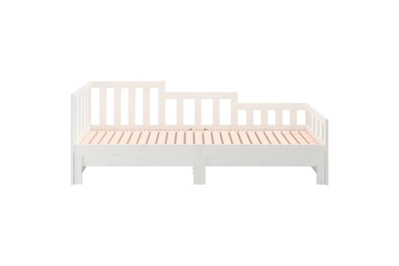 beBasic daybed med udtræk 2x(90x200) cm massivt fyrretræ hvid - Hvid - Møbler - Senge - Sengeramme & sengestel