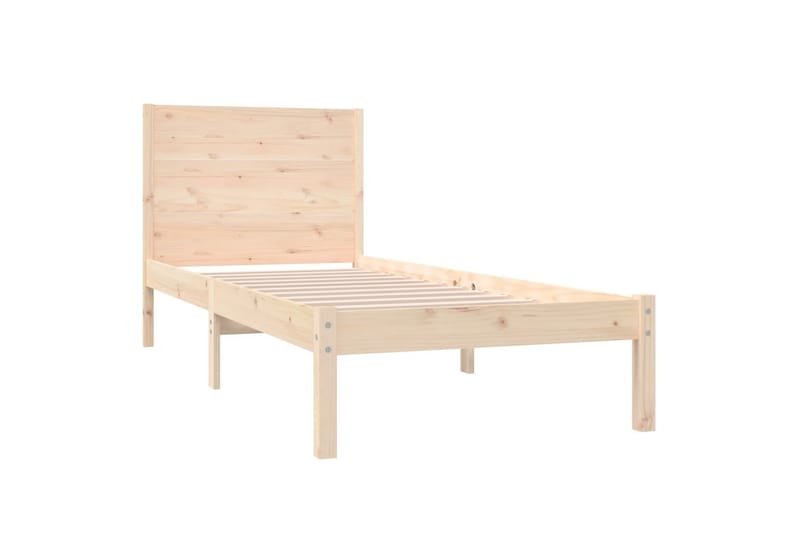 beBasic sengeramme 100x200 cm massivt fyrretræ - Brun - Møbler - Senge - Sengeramme & sengestel