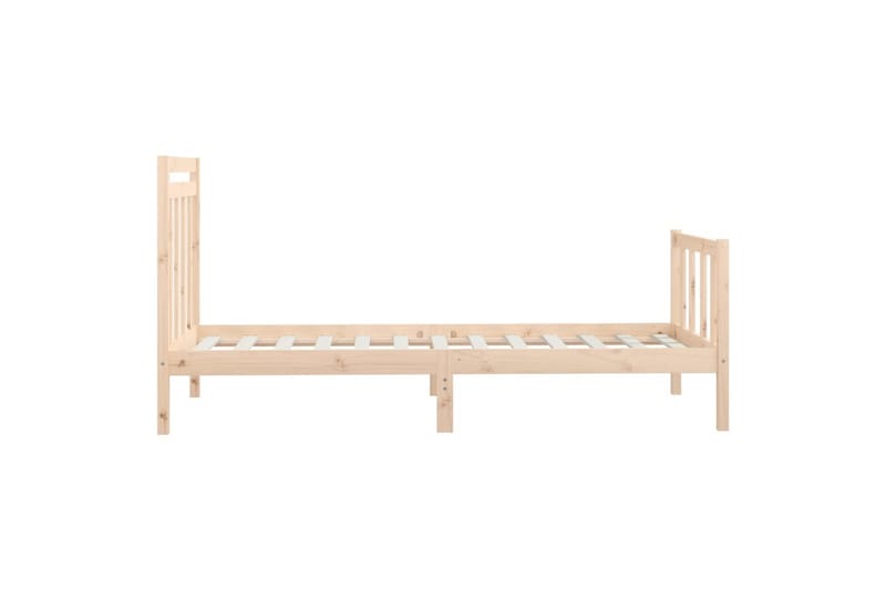 beBasic sengeramme 100x200 cm massivt fyrretræ - Brun - Møbler - Senge - Sengeramme & sengestel