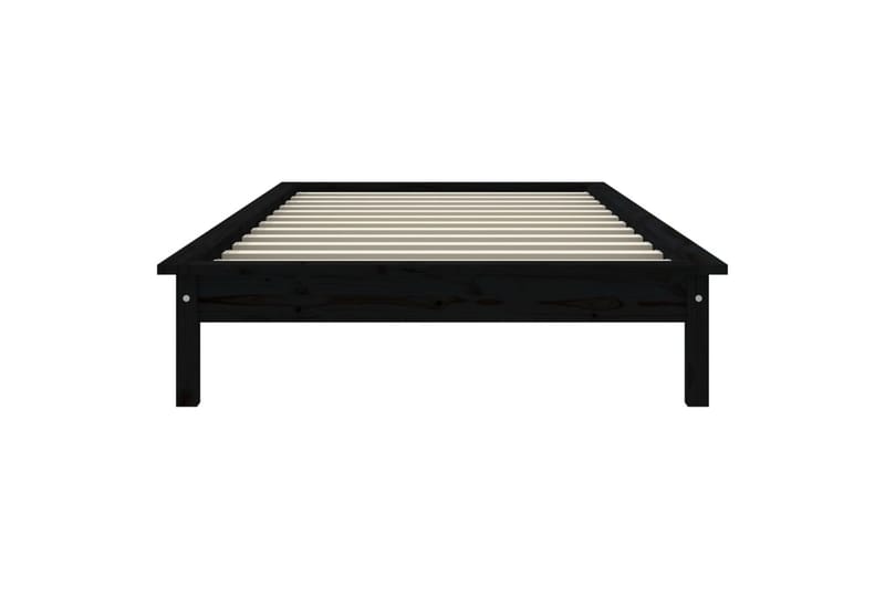 beBasic sengeramme 100x200 cm massivt fyrretræ sort - Sort - Møbler - Senge - Sengeramme & sengestel