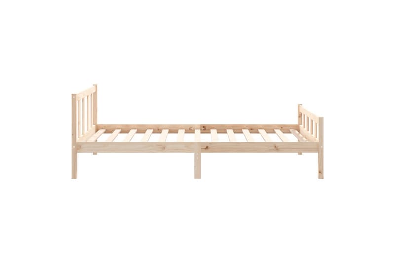 beBasic sengeramme 100x200 cm massivt træ - Brun - Møbler - Senge - Sengeramme & sengestel