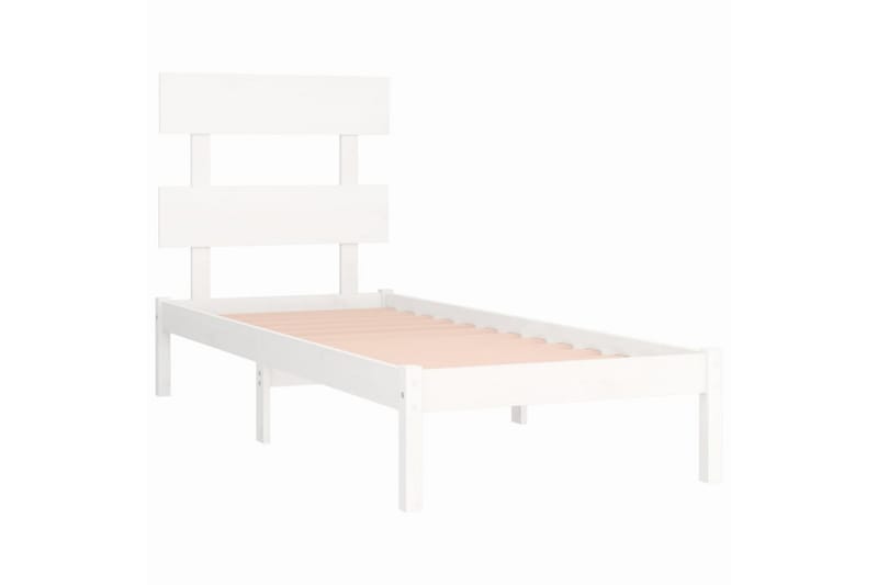 beBasic sengeramme 100x200 cm massivt træ hvid - Hvid - Møbler - Senge - Sengeramme & sengestel