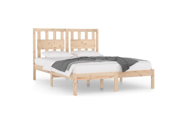 beBasic sengeramme 120x190 cm Small Double massivt fyrretræ - Brun - Møbler - Senge - Sengeramme & sengestel