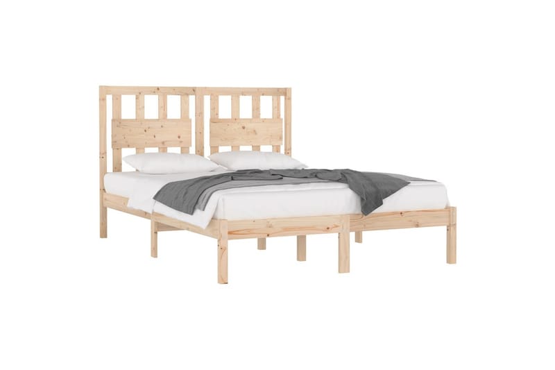 beBasic sengeramme 120x190 cm Small Double massivt fyrretræ - Brun - Møbler - Senge - Sengeramme & sengestel