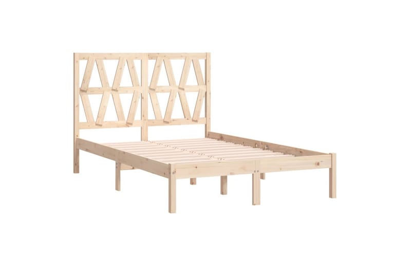 beBasic sengeramme 120x190 cm Small Double massivt fyrretræ - Brun - Møbler - Senge - Sengeramme & sengestel