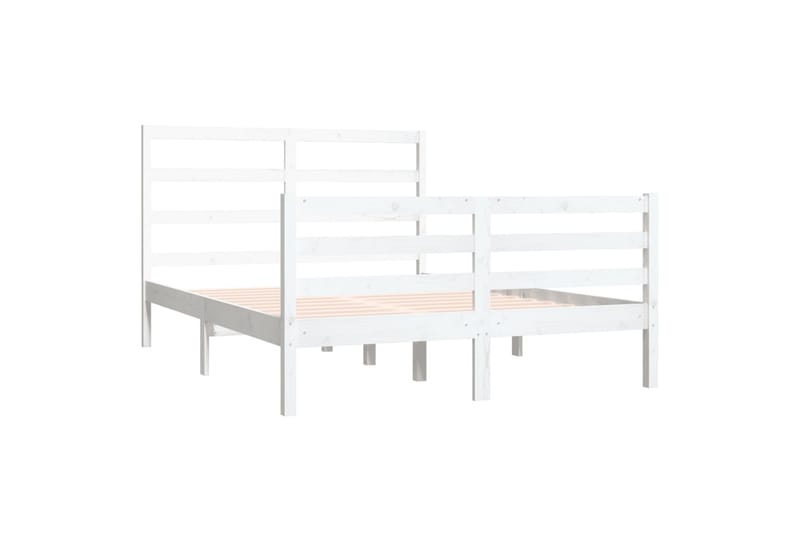 beBasic sengeramme 120x190 cm Small Double massivt fyrretræ hvid - Hvid - Møbler - Senge - Sengeramme & sengestel