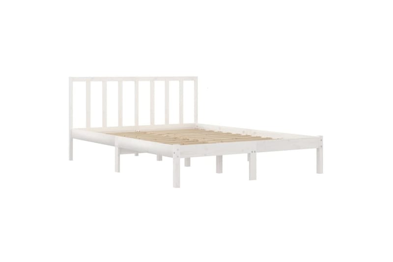 beBasic sengeramme 120x190 cm Small Double massivt fyrretræ hvid - Hvid - Møbler - Senge - Sengeramme & sengestel