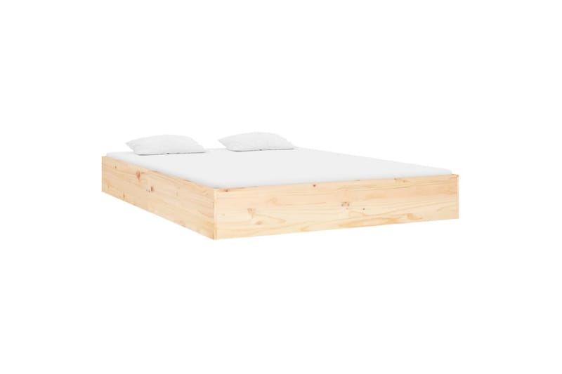 beBasic sengeramme 120x190 cm Small Double massivt træ - Brun - Møbler - Senge - Sengeramme & sengestel