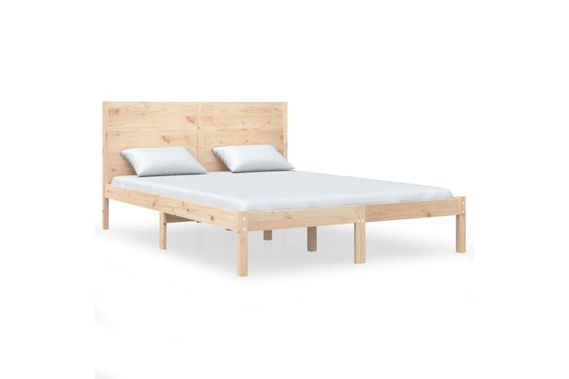 beBasic sengeramme 120x190 cm Small Double massivt træ - Brun - Møbler - Senge - Sengeramme & sengestel