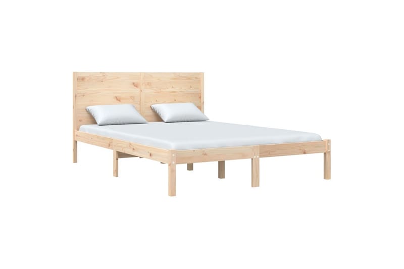 beBasic sengeramme 120x190 cm Small Double massivt træ - Brun - Møbler - Senge - Sengeramme & sengestel