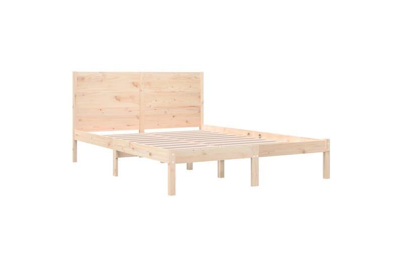 beBasic sengeramme 120x190 cm Small Double massivt træ - Brun - Møbler - Senge - Sengeramme & sengestel