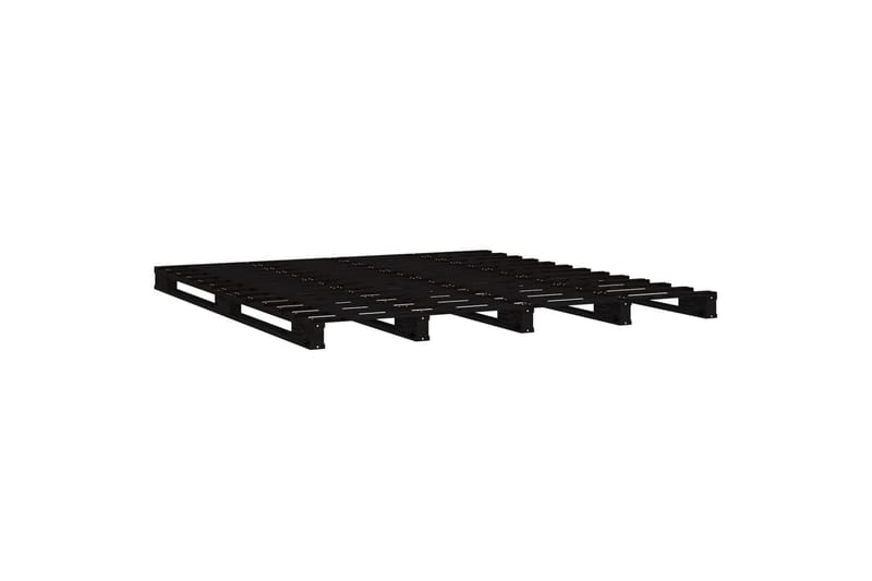 beBasic sengeramme 120x200 cm massivt fyrretræ sort - Sort - Møbler - Senge - Sengeramme & sengestel