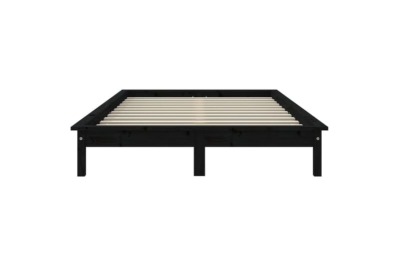 beBasic sengeramme 120x200 cm massivt fyrretræ sort - Sort - Møbler - Senge - Sengeramme & sengestel