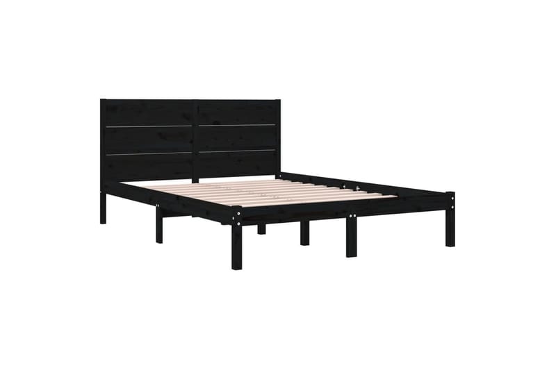 beBasic sengeramme 120x200 cm massivt fyrretræ sort - Sort - Møbler - Senge - Sengeramme & sengestel