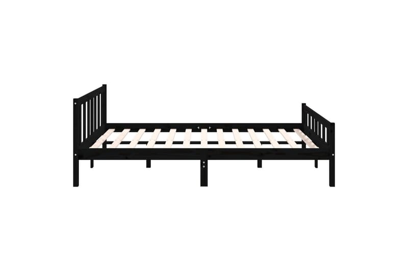 beBasic sengeramme 120x200 cm massivt træ sort - Sort - Møbler - Senge - Sengeramme & sengestel