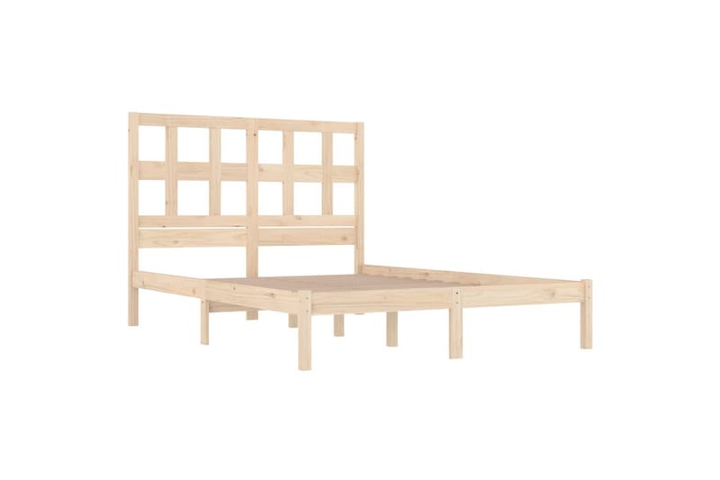 beBasic sengeramme 135x190 cm dobbelt massivt fyrretræ - Brun - Møbler - Senge - Sengeramme & sengestel