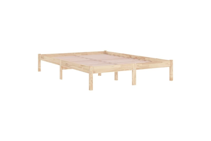 beBasic sengeramme 135x190 cm dobbelt massivt træ - Brun - Møbler - Senge - Sengeramme & sengestel