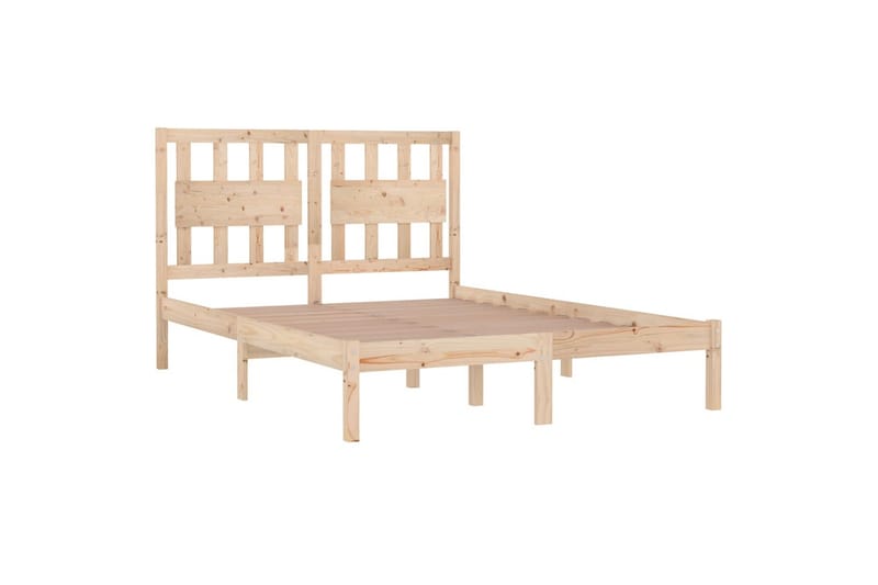 beBasic sengeramme 140x190 cm massivt fyrretræ - Brun - Møbler - Senge - Sengeramme & sengestel