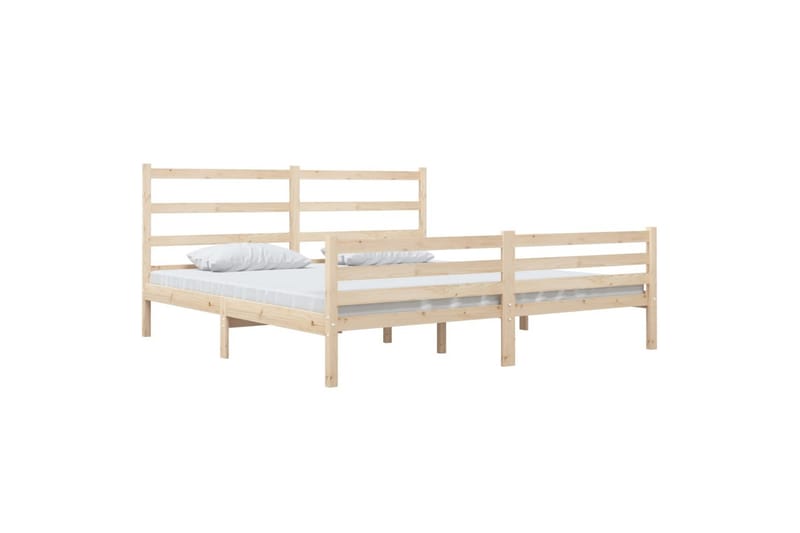 beBasic sengeramme 140x190 cm massivt fyrretræ - Brun - Møbler - Senge - Sengeramme & sengestel