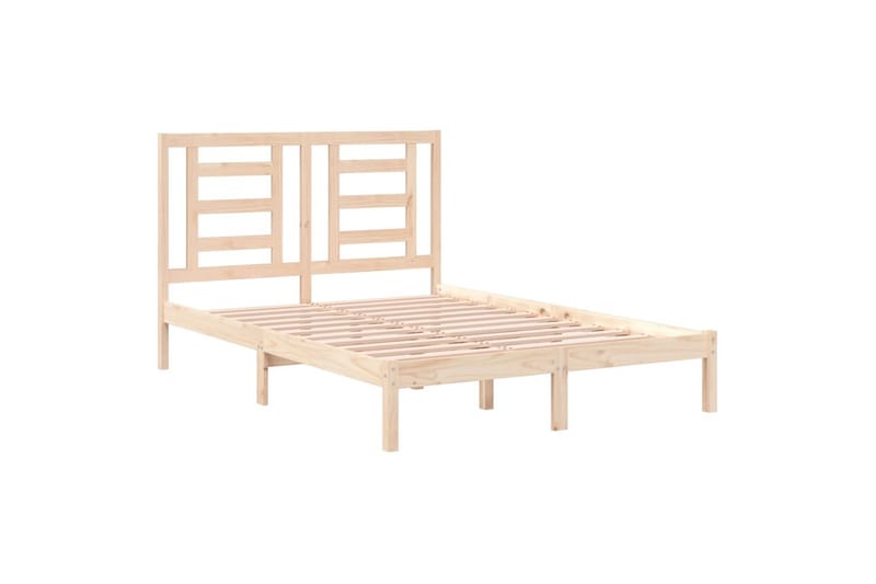 beBasic sengeramme 140x190 cm massivt fyrretræ - Brun - Møbler - Senge - Sengeramme & sengestel