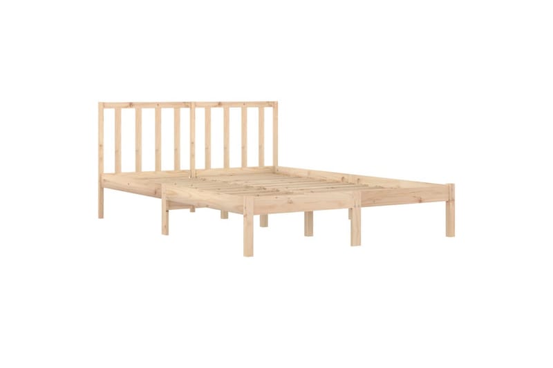 beBasic sengeramme 140x190 cm massivt fyrretræ - Brun - Møbler - Senge - Sengeramme & sengestel