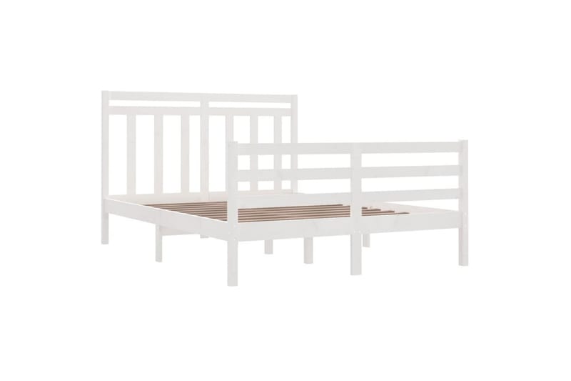 beBasic sengeramme 140x190 cm massivt træ hvid - Hvid - Møbler - Senge - Sengeramme & sengestel