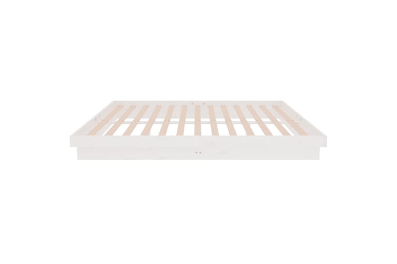 beBasic sengeramme 150x200 cm 5FT King massivt træ hvid - Hvid - Møbler - Senge - Sengeramme & sengestel