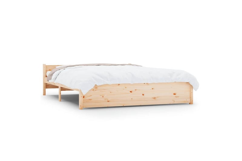 beBasic sengeramme 150x200 cm 5FT King Size massivt træ - Brun - Møbler - Senge - Sengeramme & sengestel