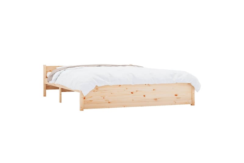 beBasic sengeramme 150x200 cm 5FT King Size massivt træ - Brun - Møbler - Senge - Sengeramme & sengestel