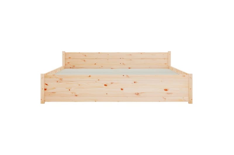 beBasic sengeramme 150x200 cm 5FT King Size massivt træ - Brun - Møbler - Senge - Sengeramme & sengestel