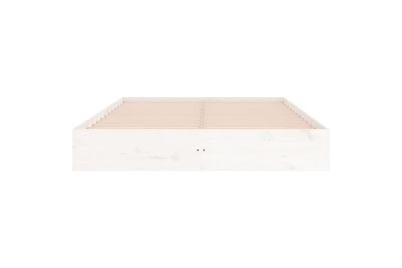 beBasic sengeramme 150x200 cm 5FT King Size massivt træ hvid - Hvid - Møbler - Senge - Sengeramme & sengestel