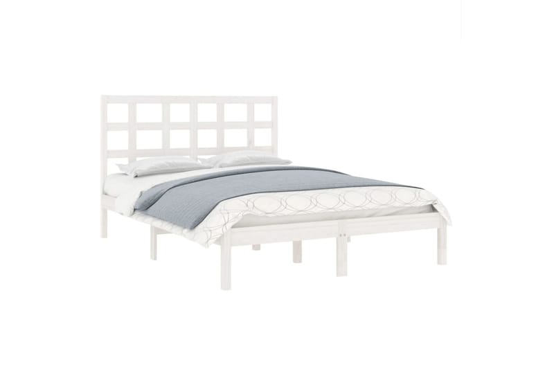 beBasic sengeramme 150x200 cm 5FT kingsize massivt træ hvid - Hvid - Møbler - Senge - Sengeramme & sengestel