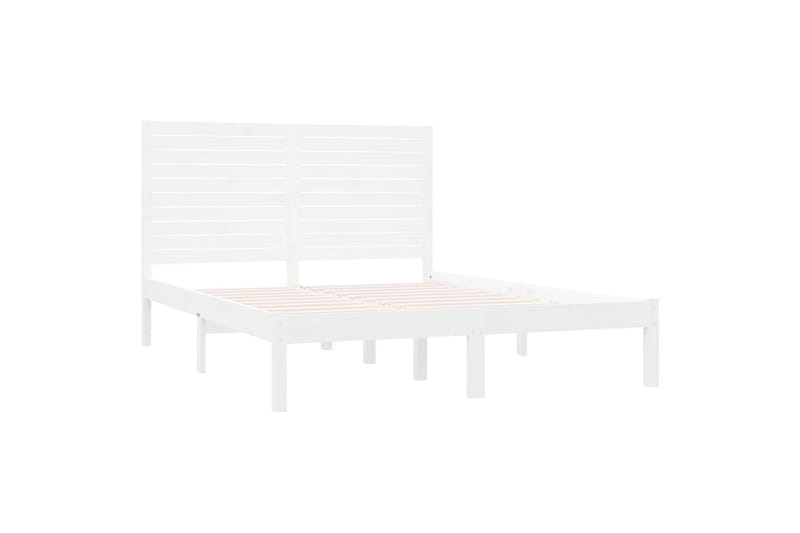 beBasic sengeramme 150x200 cm 5FT kingsize massivt træ hvid - Hvid - Møbler - Senge - Sengeramme & sengestel