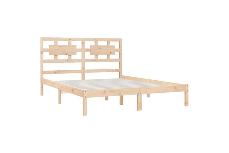 beBasic sengeramme 150x200 cm King Size massivt fyrretræ - Brun - Møbler - Senge - Sengeramme & sengestel