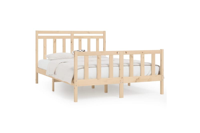 beBasic sengeramme 150x200 cm King Size massivt fyrretræ - Brun - Møbler - Senge - Sengeramme & sengestel