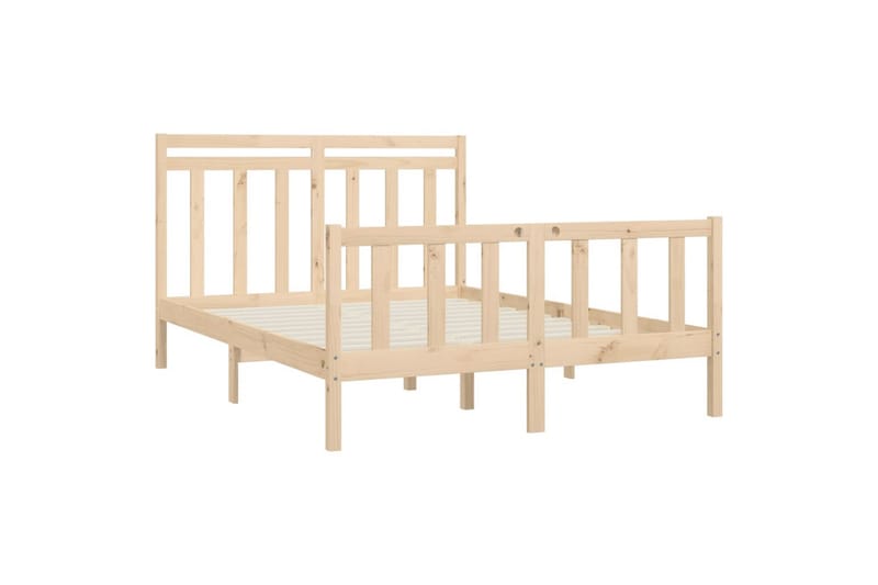 beBasic sengeramme 150x200 cm King Size massivt fyrretræ - Brun - Møbler - Senge - Sengeramme & sengestel