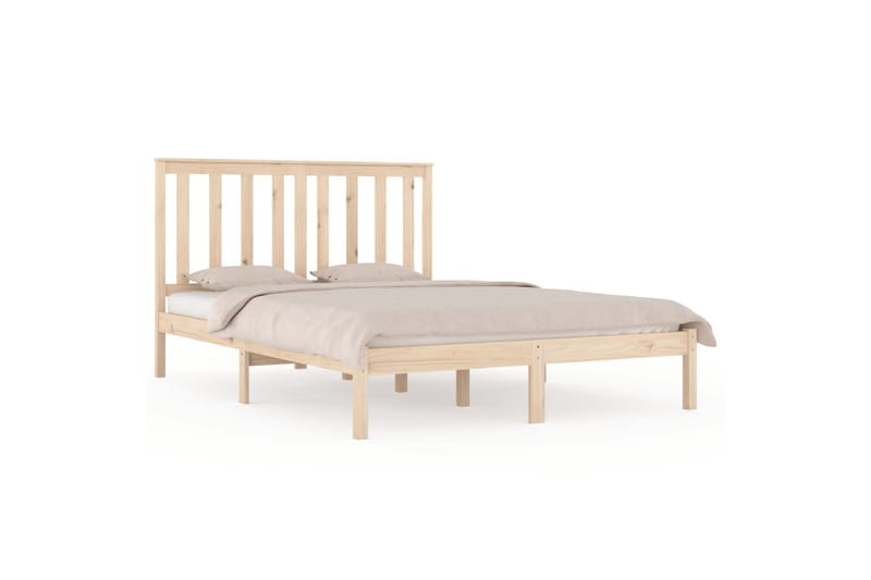 beBasic sengeramme 150x200 cm King Size massivt fyrretræ - Brun - Møbler - Senge - Sengeramme & sengestel