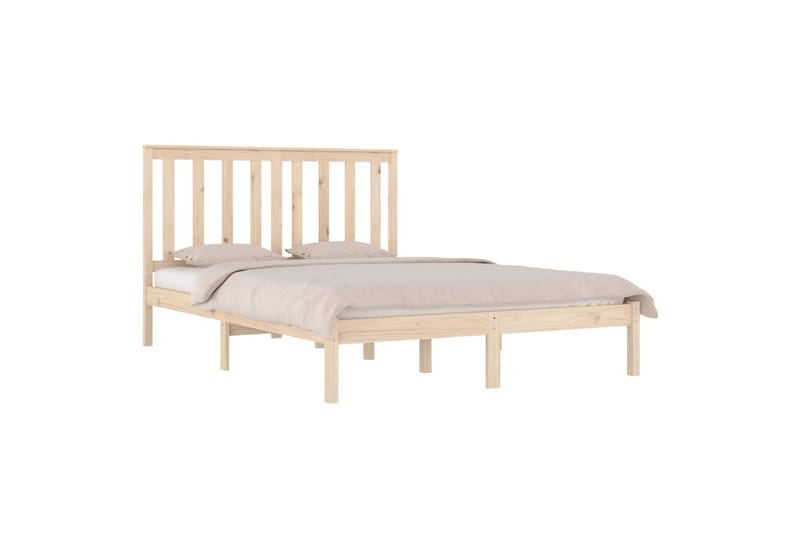 beBasic sengeramme 150x200 cm King Size massivt fyrretræ - Brun - Møbler - Senge - Sengeramme & sengestel