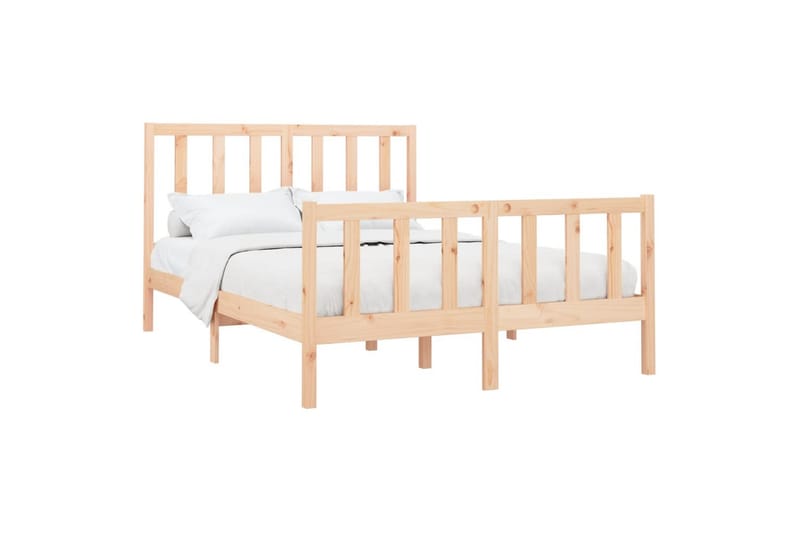 beBasic sengeramme 150x200 cm King Size massivt fyrretræ - Brun - Møbler - Senge - Sengeramme & sengestel