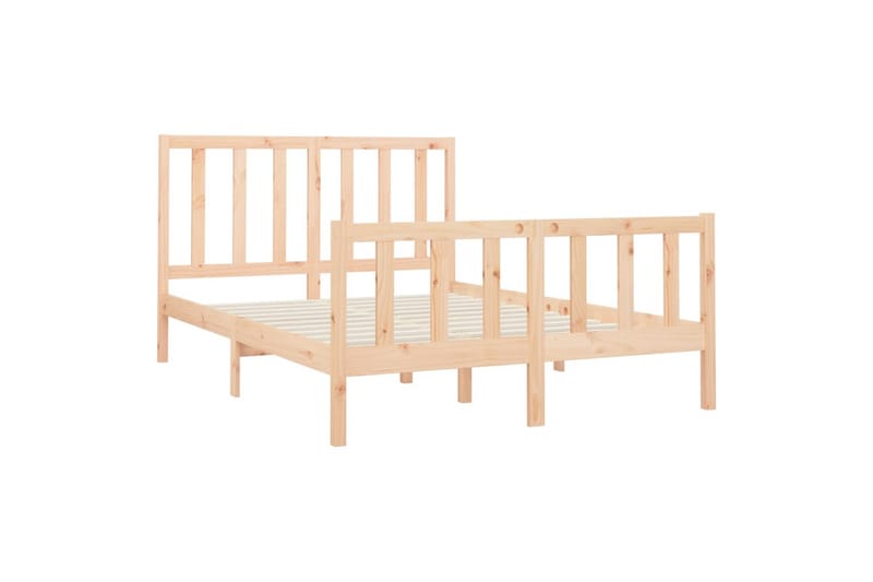 beBasic sengeramme 150x200 cm King Size massivt fyrretræ - Brun - Møbler - Senge - Sengeramme & sengestel