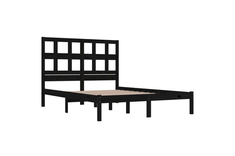 beBasic sengeramme 150x200 cm King Size massivt fyrretræ sort - Sort - Møbler - Senge - Sengeramme & sengestel