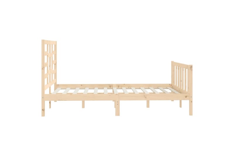 beBasic sengeramme 150x200 cm King Size massivt træ - Brun - Møbler - Senge - Sengeramme & sengestel