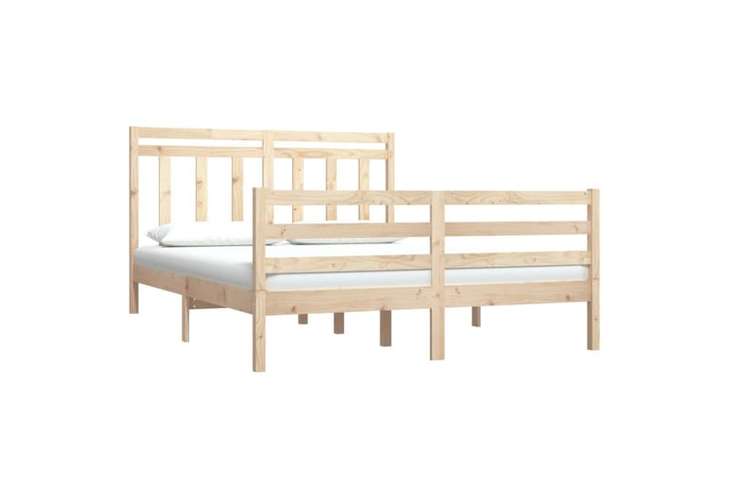 beBasic sengeramme 150x200 cm King Size massivt træ - Brun - Møbler - Senge - Sengeramme & sengestel