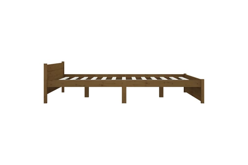 beBasic sengeramme 150x200 cm King Size massivt træ gyldenbrun - Brun - Møbler - Senge - Sengeramme & sengestel