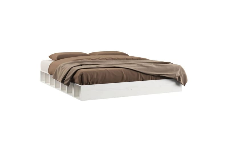 beBasic sengeramme 150x200 cm King Size massivt træ hvid - Hvid - Møbler - Senge - Sengeramme & sengestel