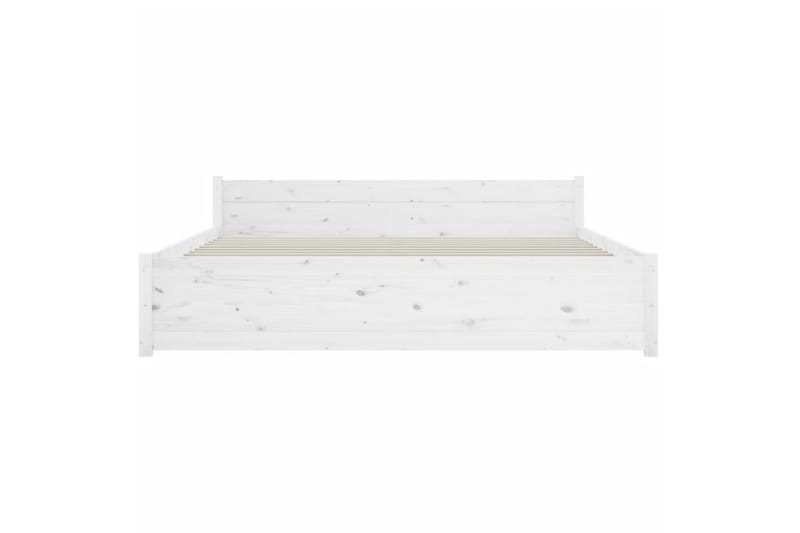 beBasic sengeramme 150x200 cm King Size massivt træ hvid - Hvid - Møbler - Senge - Sengeramme & sengestel