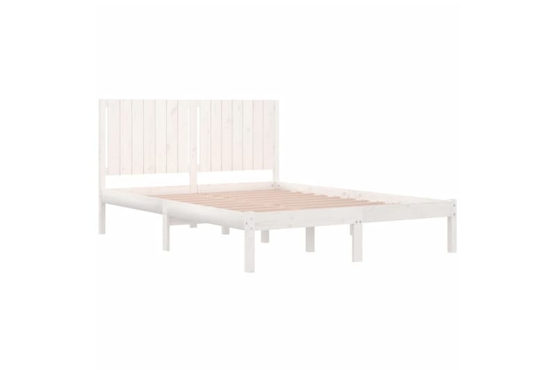 beBasic sengeramme 150x200 cm King Size massivt træ hvid - Hvid - Møbler - Senge - Sengeramme & sengestel