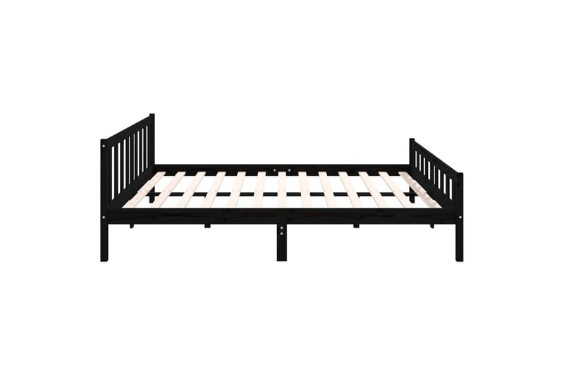 beBasic sengeramme 160x200 cm massivt træ sort - Sort - Møbler - Senge - Sengeramme & sengestel