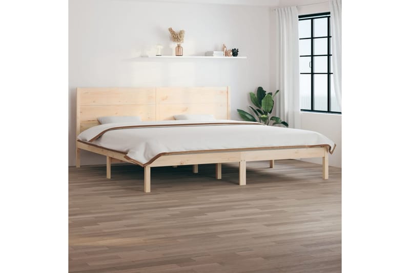 beBasic sengeramme 180x200 cm Super King massivt træ - Brun - Møbler - Senge - Sengeramme & sengestel