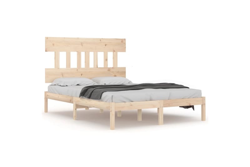 beBasic sengeramme 180x200 cm Super King massivt træ - Brun - Møbler - Senge - Sengeramme & sengestel